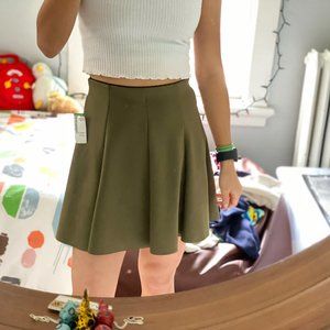 Simons Twik Olive Green Skater Skirt (XS)